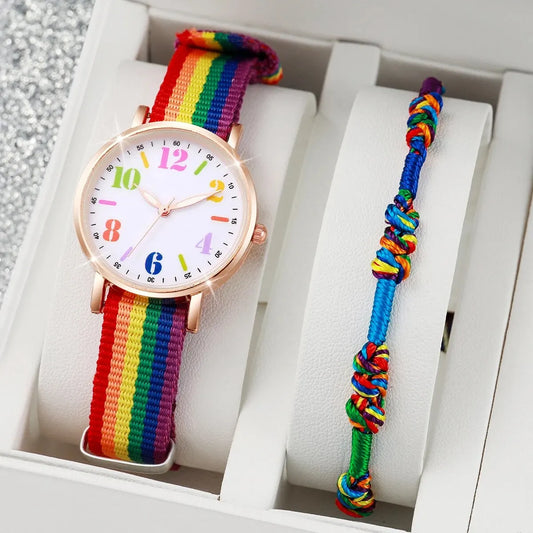 classic coloured fabric watch