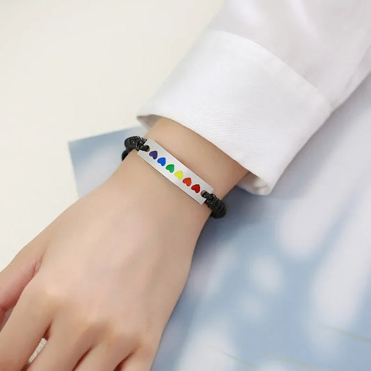 colourful hearts bracelet