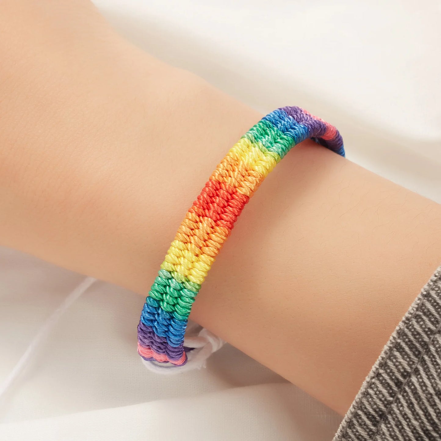 colourful fabric bracelet