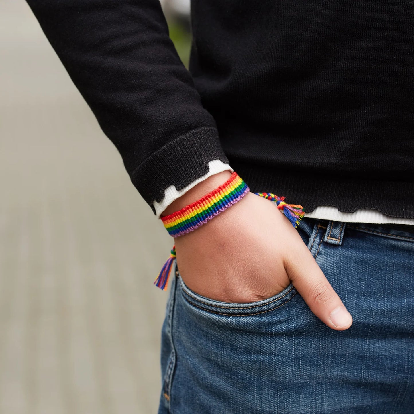 colourful fabric bracelet