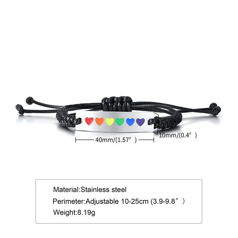 colourful hearts bracelet
