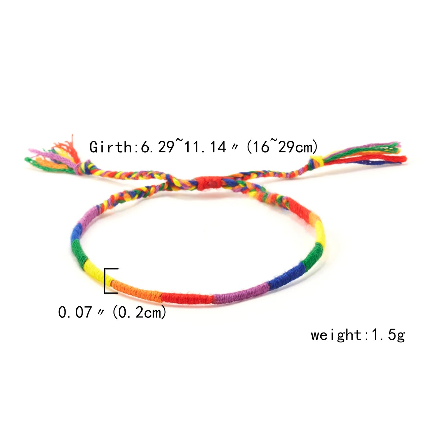 colourful fabric bracelet