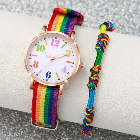 classic coloured fabric watch