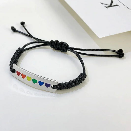 colourful hearts bracelet
