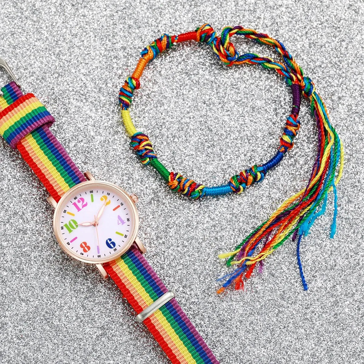 classic coloured fabric watch